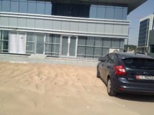 Pulling out of this lot is like spinning your tires in several feet of snow