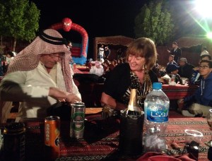 Derek (looking snazzy in the traditional dress) and Helen