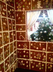 Life-size gingerbread house